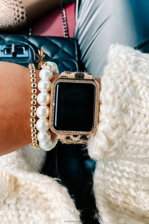 goud het brengen van de bling strass Apple Watch-kast NanaMacs HPTT4571