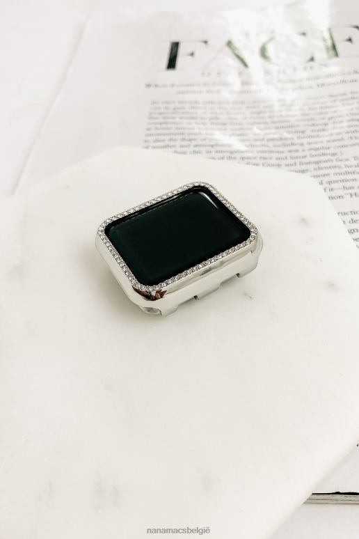 zilver het brengen van de bling strass Apple Watch-kast NanaMacs HPTT4572