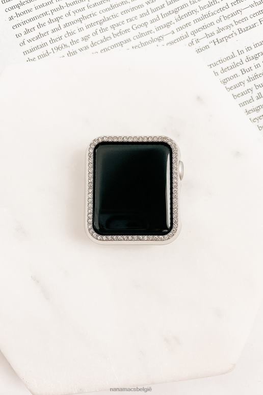 zilver het brengen van de bling strass Apple Watch-kast NanaMacs HPTT4572