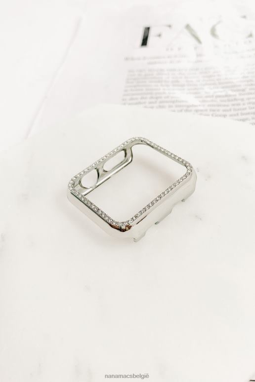 zilver het brengen van de bling strass Apple Watch-kast NanaMacs HPTT4572