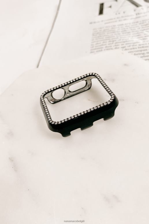 zwart het brengen van de bling strass Apple Watch-kast NanaMacs HPTT4574