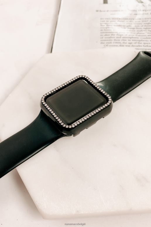 zwart het brengen van de bling strass Apple Watch-kast NanaMacs HPTT4574