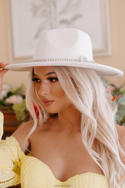 ivoor yee-haws hell-nahs brede rand met strass riem en riem NanaMacs HPTT4477