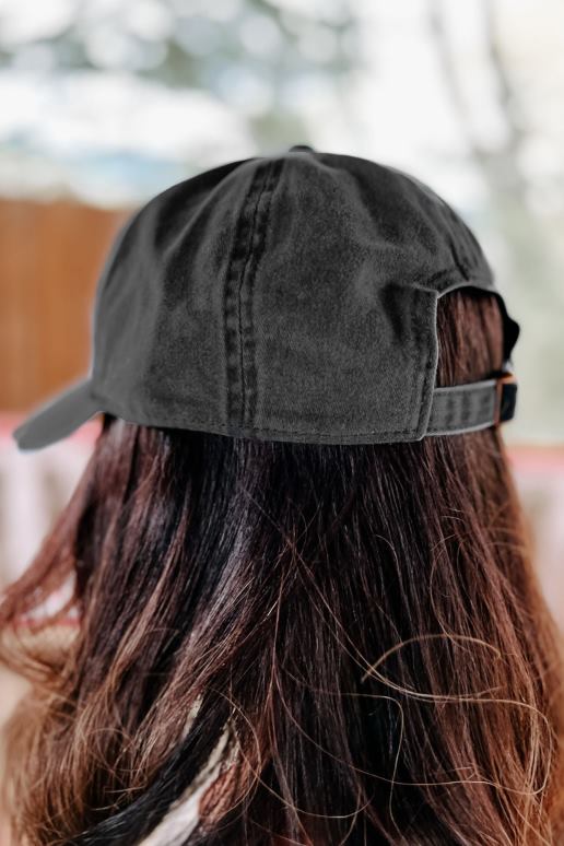 zwart hou van je geborduurde baseballpet met hart NanaMacs HPTT4484