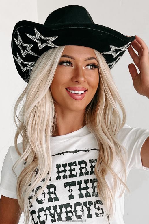 zwart star bezaaid line-up strass star cowboyhoed NanaMacs HPTT4475