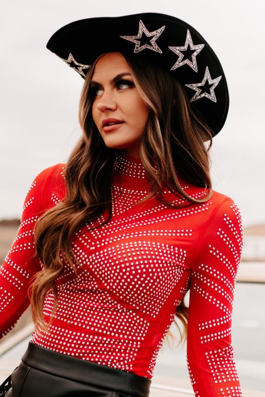 zwart star bezaaid line-up strass star cowboyhoed NanaMacs HPTT4475