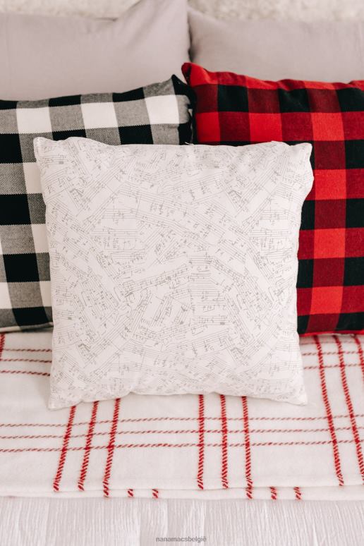 rood Wit joy to the world omkeerbaar canvas sierkussen NanaMacs HPTT4545