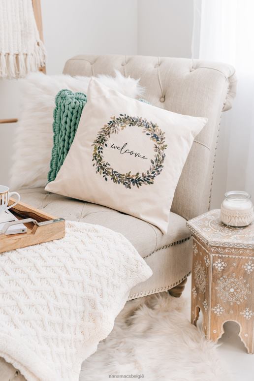 welkom welkomstkrans canvas sierkussen NanaMacs HPTT4557