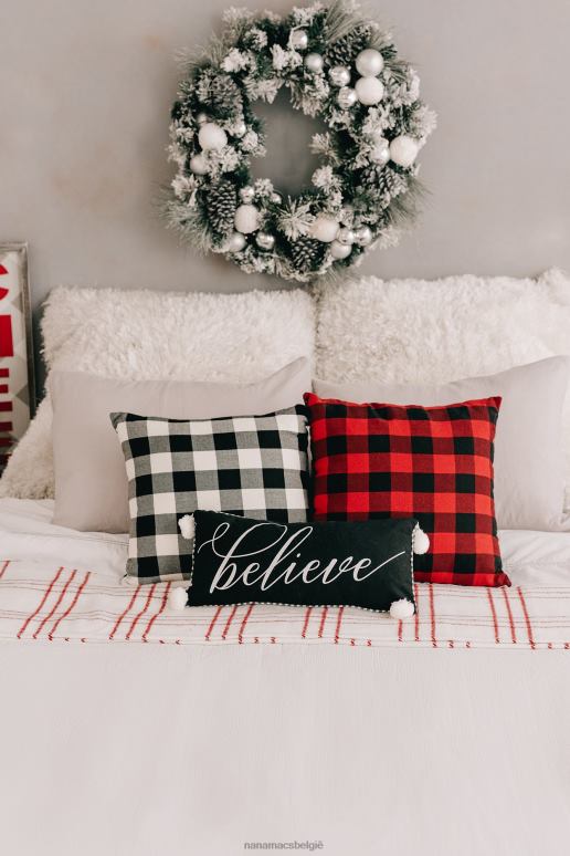 wit Zwart geloof pom pom kussen gooien NanaMacs HPTT4543