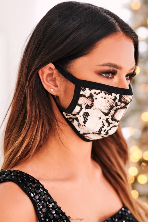 bruin/bruin slangenhuid niet-medisch gezichtsmasker NanaMacs HPTT4576