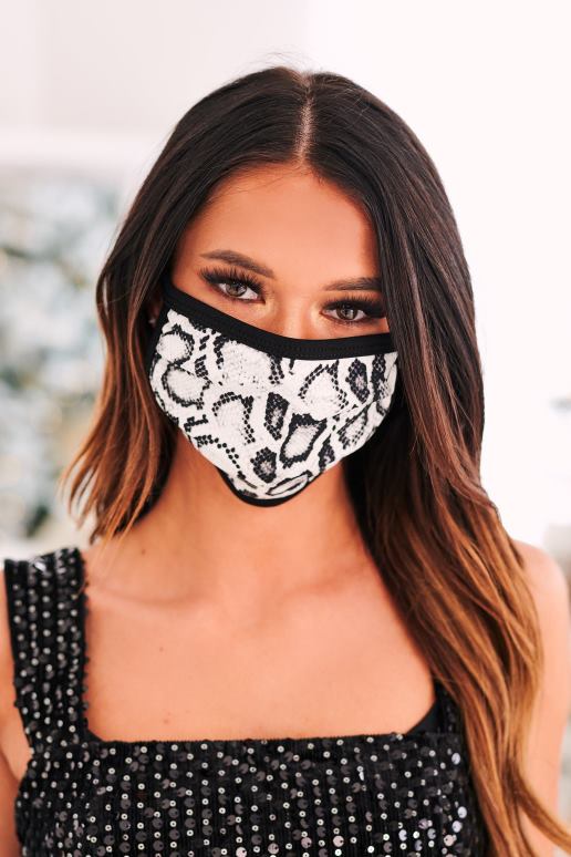 bruin/zwart slangenhuid niet-medisch gezichtsmasker NanaMacs HPTT4575