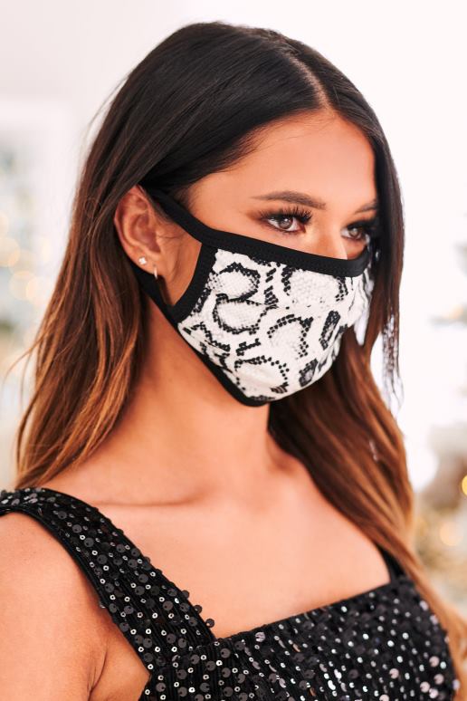 bruin/zwart slangenhuid niet-medisch gezichtsmasker NanaMacs HPTT4575