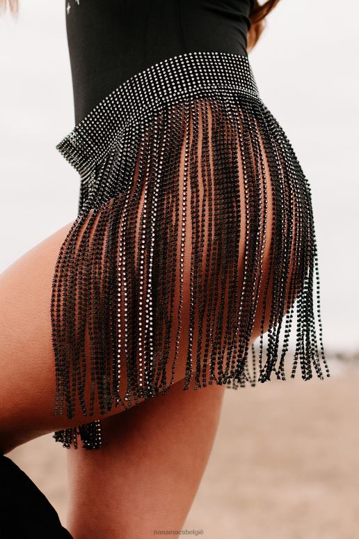 zwart laat me je zien burleske riem met strass franjes NanaMacs HPTT4453