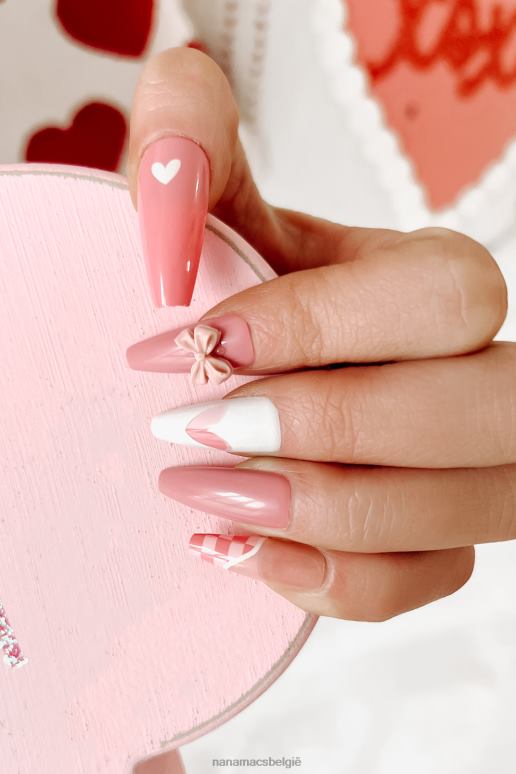 roze martini's manicure kit voor valse nagels van één minuut NanaMacs HPTT4538