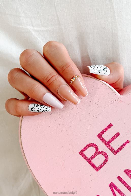 wit/nude/roze genageld een minuut valse nagel kit NanaMacs HPTT4532