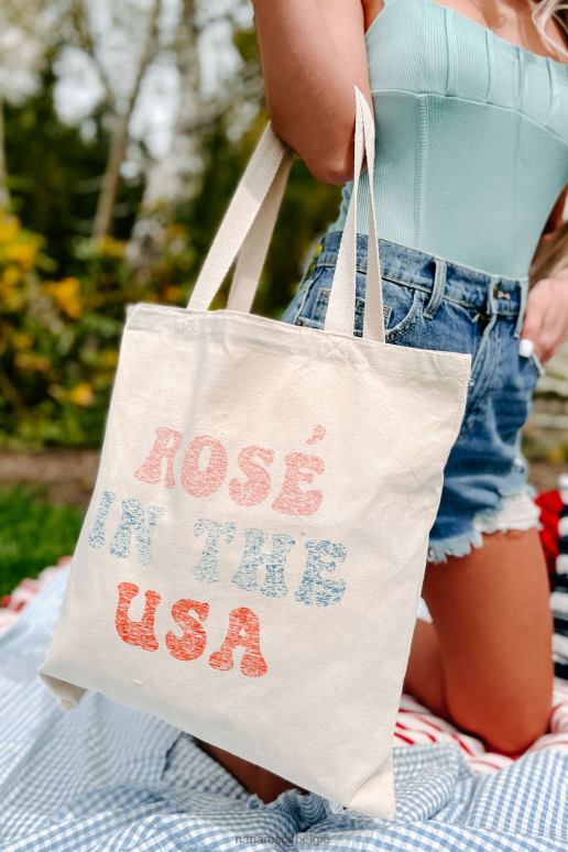 natuurlijk roos in de usa canvas draagtas NanaMacs HPTT3563