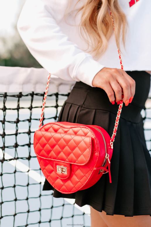 rood heartfelt notions gewatteerde crossbodytas in hartvorm NanaMacs HPTT4510