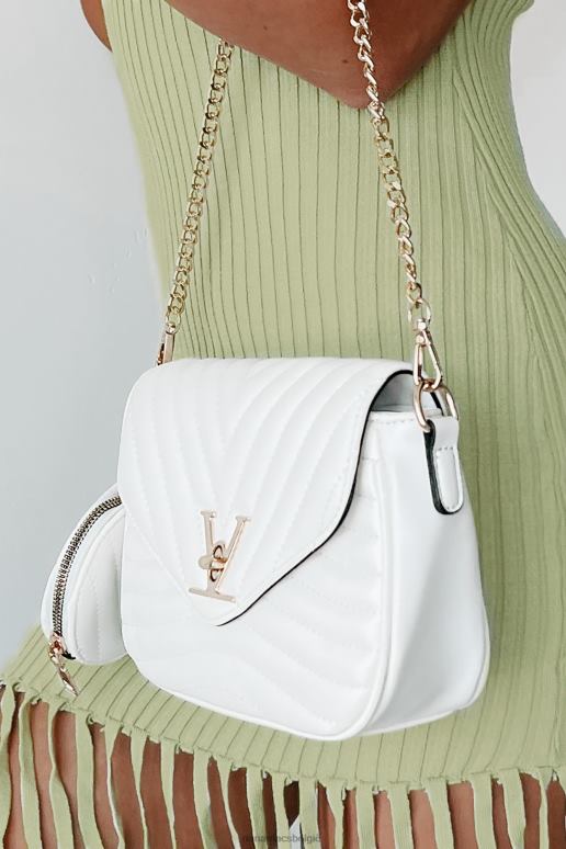 wit citytrips schoudertas van imitatieleer met muntzakje NanaMacs HPTT4487