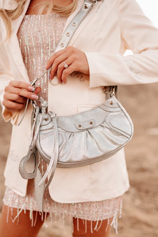 zilver flitsende vrienden strass schouder portemonnee NanaMacs HPTT4495