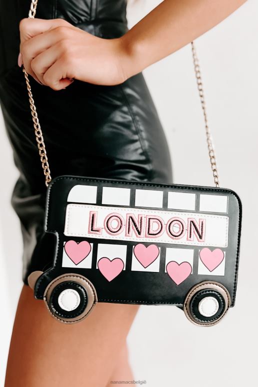 zwart Londense tourbusvormige crossbody NanaMacs HPTT4503