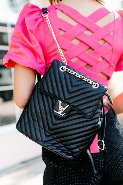 zwart nooit meer achterom kijken portemonnee van imitatieleer rugzak NanaMacs HPTT4526