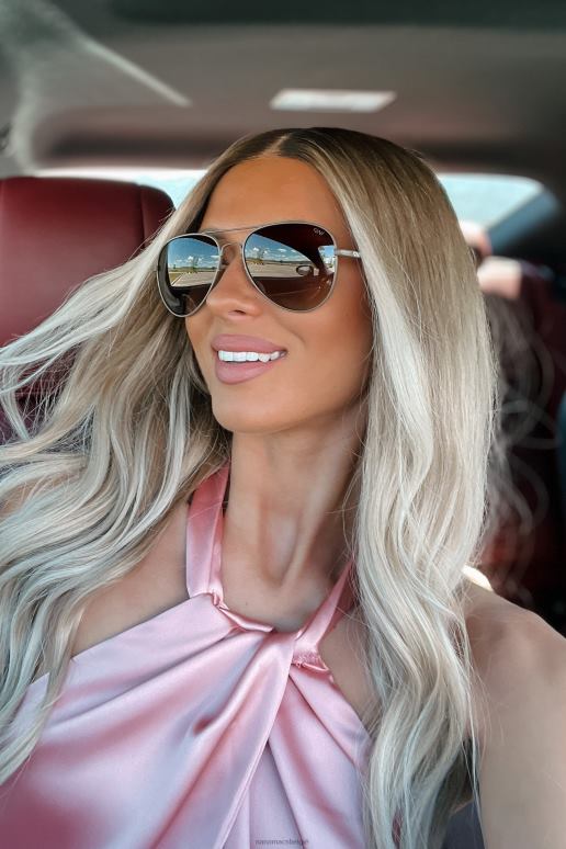 bruin neem het mee naar de lucht gepolariseerde pilotenzonnebril NanaMacs HPTT3552