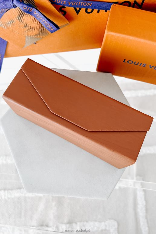 gemiddeld hout magnetische zonnebrilhouder van imitatiehout NanaMacs HPTT4446