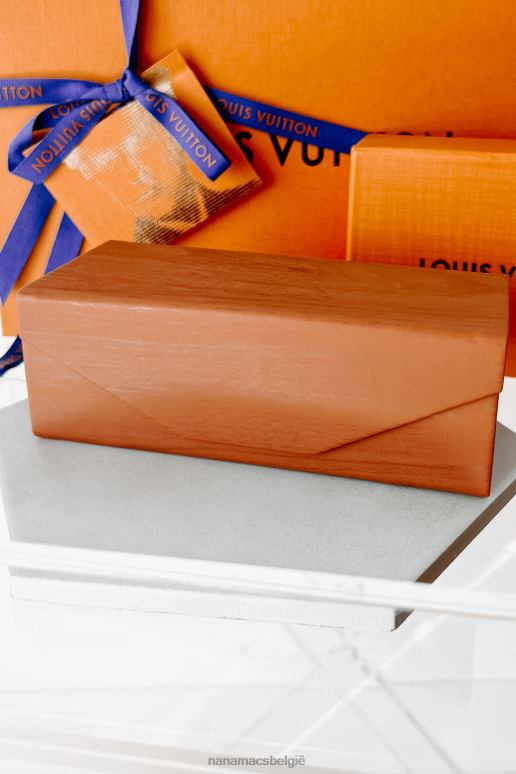 gemiddeld hout magnetische zonnebrilhouder van imitatiehout NanaMacs HPTT4446