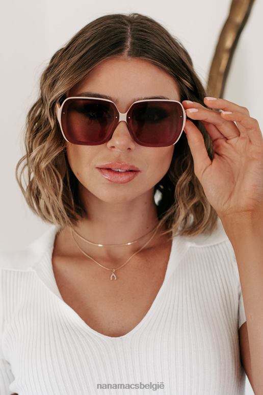 roze fervent looks zonnebril met vierkant montuur NanaMacs HPTT4449