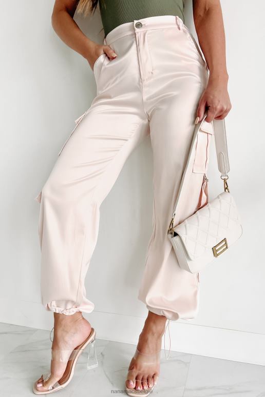 Champagne een stap boven de gemiddelde satijnen cargobroek NanaMacs HPTT3043