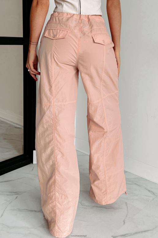 bleekroze teen angst broek met wijde pijpen en trekkoord NanaMacs HPTT3097