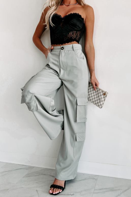 lichte salie have't lost touch wijde pijpen cargo broek NanaMacs HPTT3038