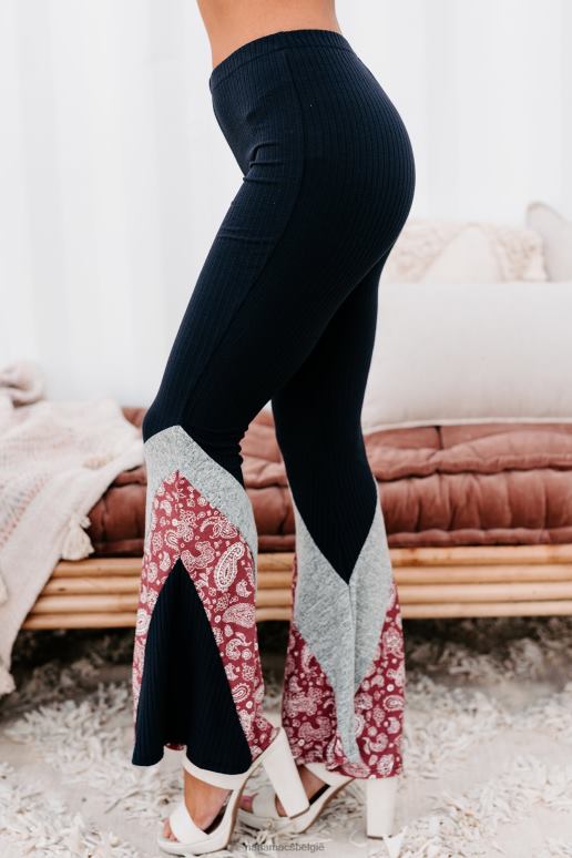 marine vreedzame aanwezigheid flare broek met hoge taille NanaMacs HPTT3125