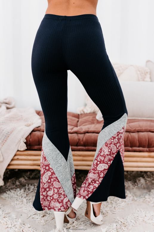 marine vreedzame aanwezigheid flare broek met hoge taille NanaMacs HPTT3125