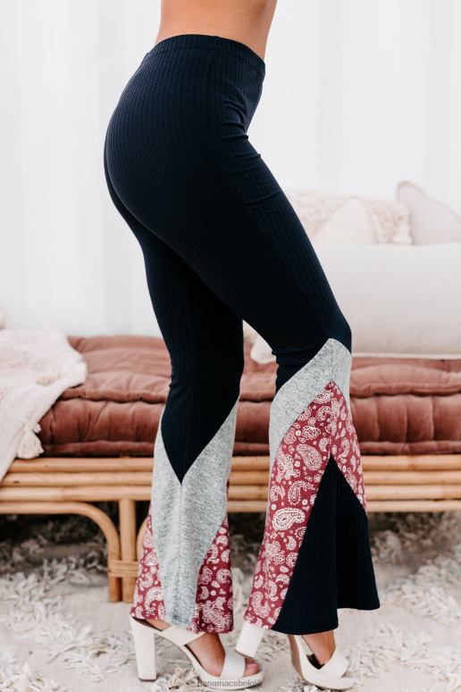 marine vreedzame aanwezigheid flare broek met hoge taille NanaMacs HPTT3125