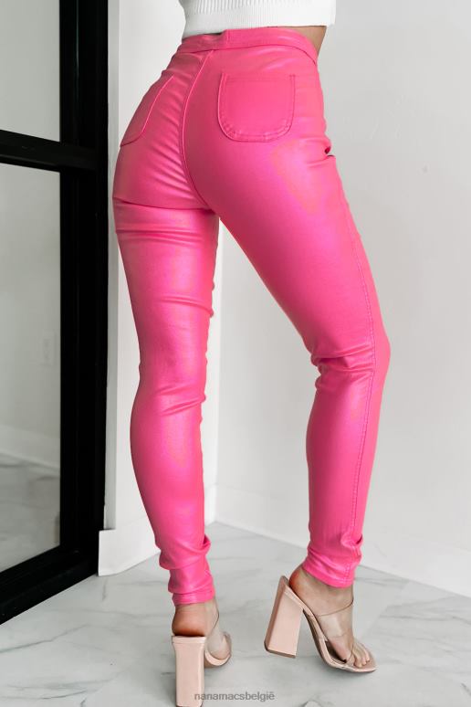metaalachtig roze space cowboy metallic gecoate jegging NanaMacs HPTT3099