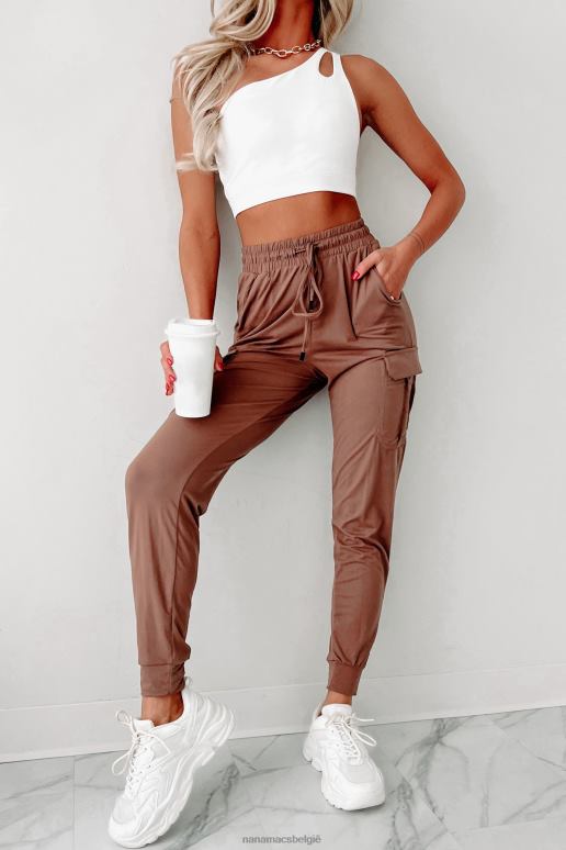 mokka just kickin' it boterzachte cargo-joggingbroek NanaMacs HPTT3089