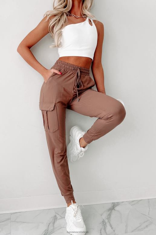 mokka just kickin' it boterzachte cargo-joggingbroek NanaMacs HPTT3089