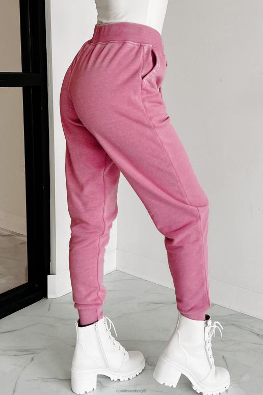 orchidee roze hard act to follow fleece joggingbroek met trekkoord in de taille NanaMacs HPTT3098