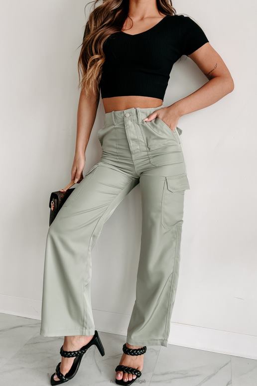 stoffige salie twijfel nooit over wijde pijpen cargobroeken NanaMacs HPTT3036