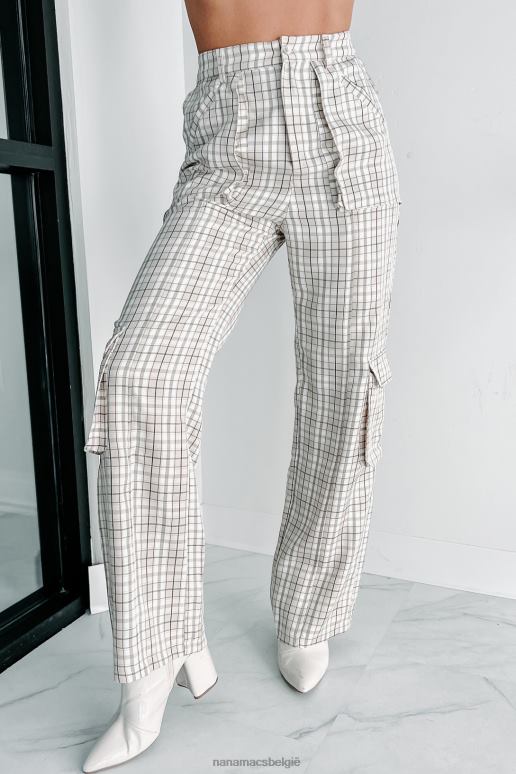 taupe blast from the past geruite cargobroek NanaMacs HPTT3076