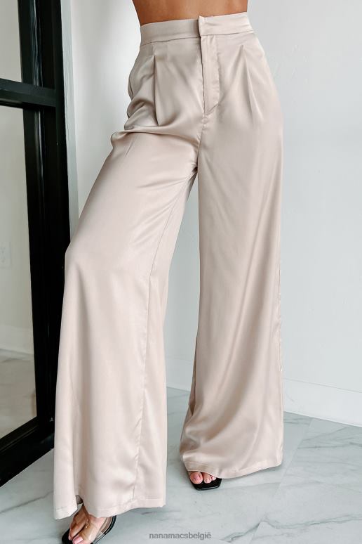 taupe verfijning in zijn beste broek met wijde pijpen NanaMacs HPTT3084