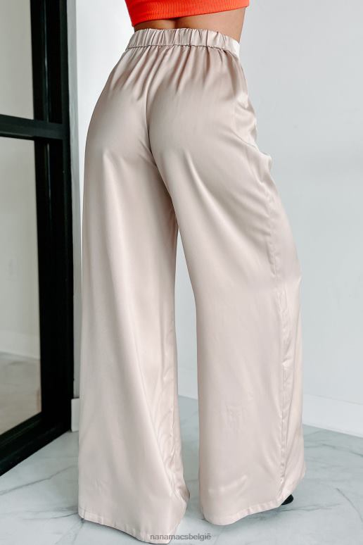 taupe verfijning in zijn beste broek met wijde pijpen NanaMacs HPTT3084