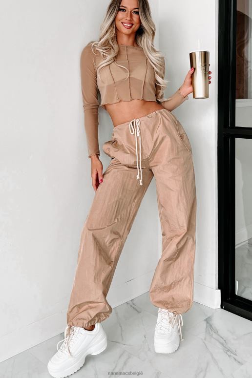 zand opeenvolging van gebeurtenissen nylon broek met trekkoord NanaMacs HPTT3074