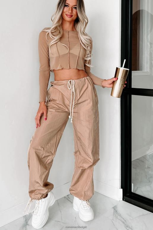 zand opeenvolging van gebeurtenissen nylon broek met trekkoord NanaMacs HPTT3074