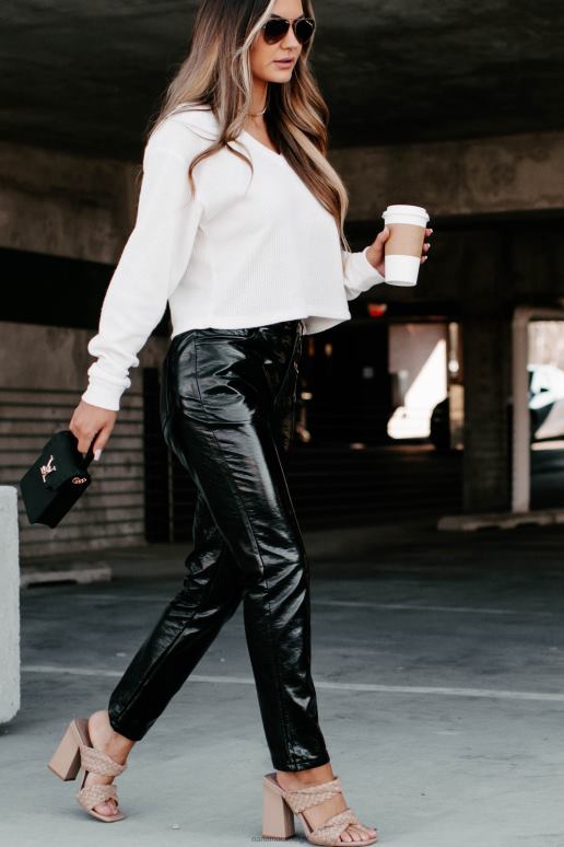 zwart einde discussie plooibroek met rechte pijpen NanaMacs HPTT3121