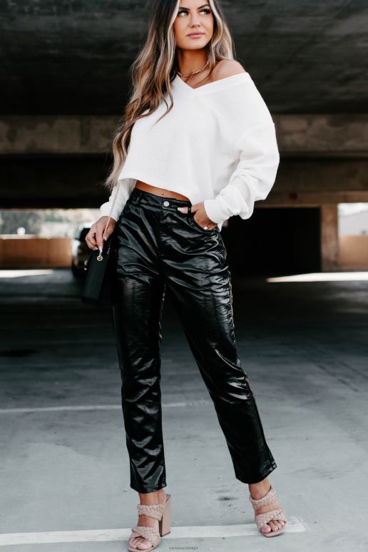 zwart einde discussie plooibroek met rechte pijpen NanaMacs HPTT3121