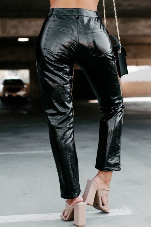 zwart einde discussie plooibroek met rechte pijpen NanaMacs HPTT3121