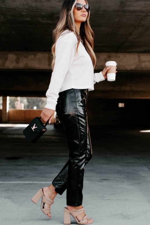 zwart einde discussie plooibroek met rechte pijpen NanaMacs HPTT3121