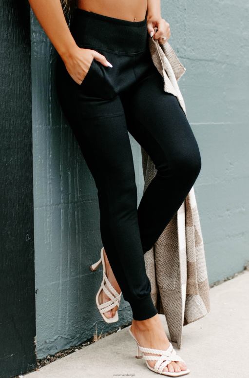 zwart mijn guilty pleasure gebreide joggingbroek NanaMacs HPTT3122